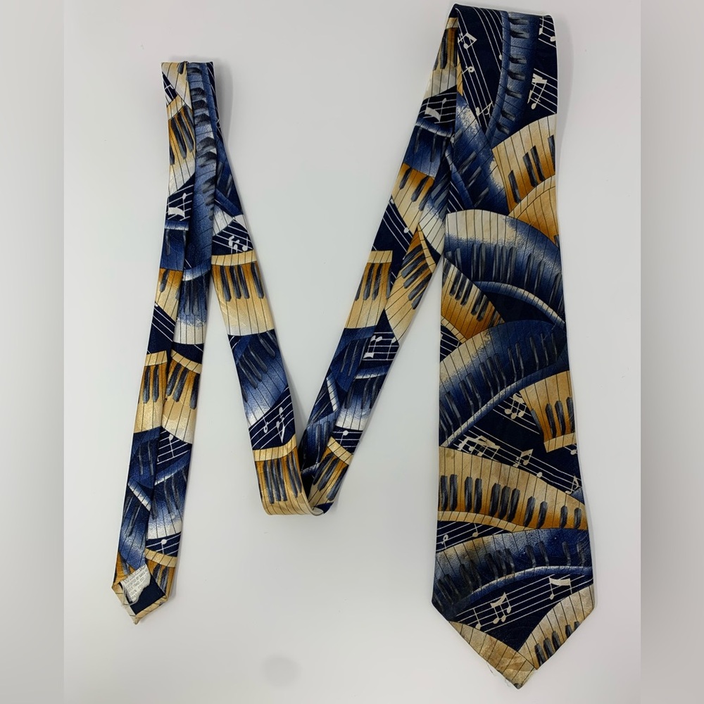 Fratello Men’s Necktie Piano Keyboard Pattern Polyester H5
